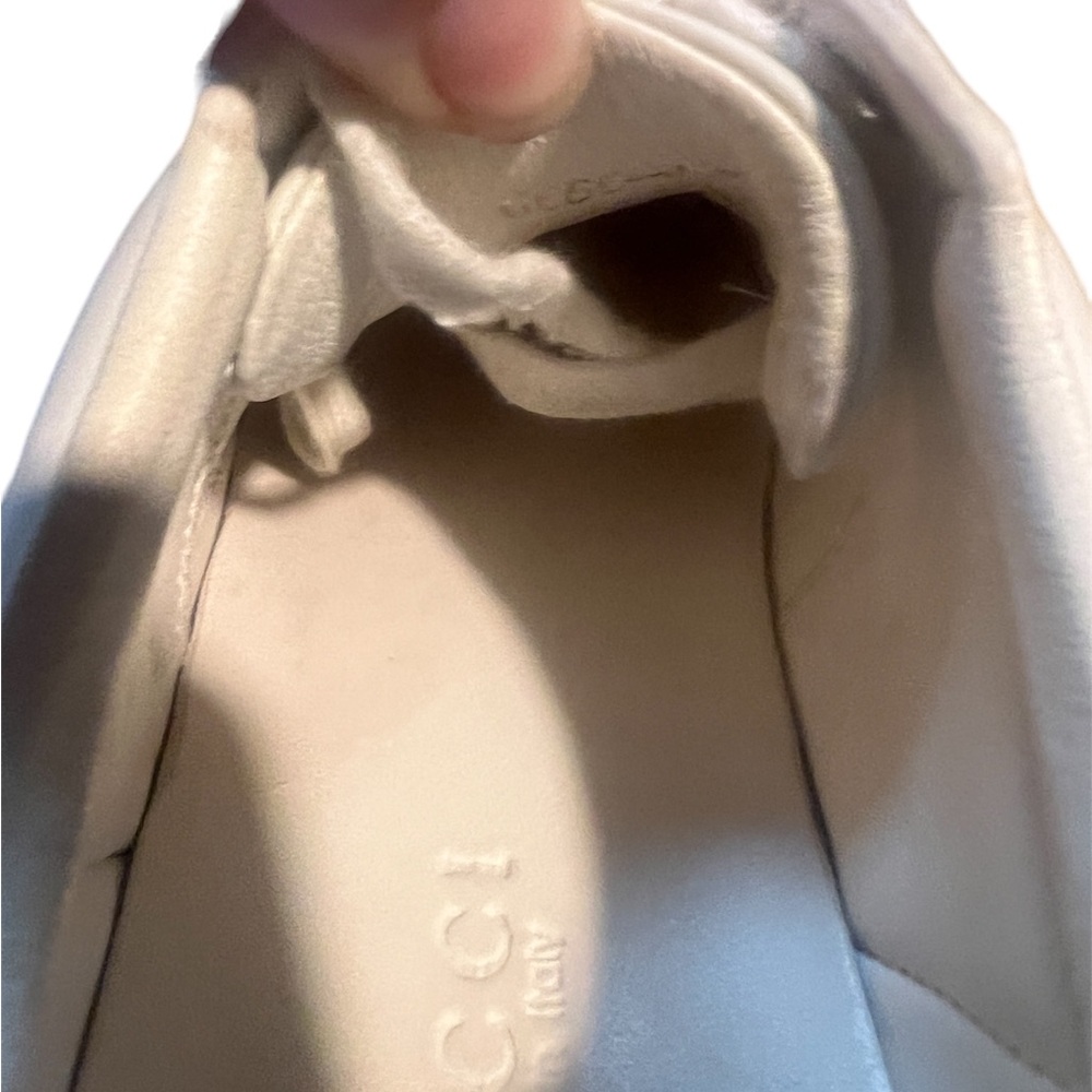 Gucci Women’s Ace Embellished Crystal White Sneakers 37 - Picture 3 of 9